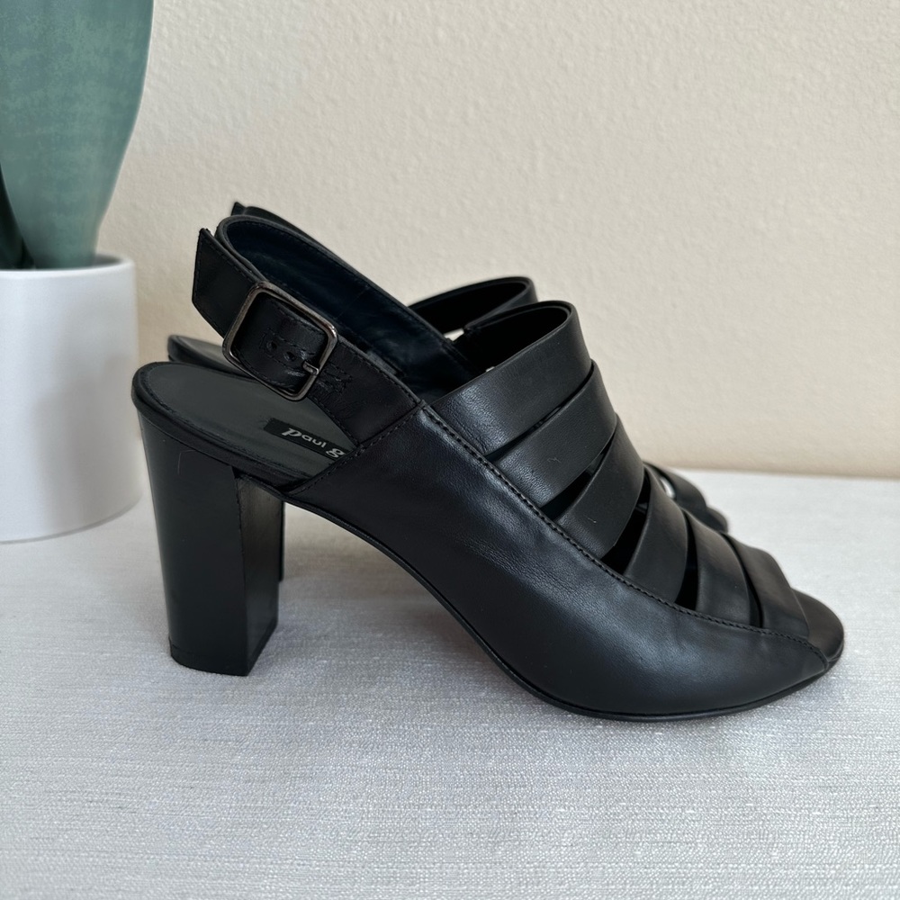 Paul Green Black Ankle Strapp High Heeled Sandals Women’s UK5.5 US8